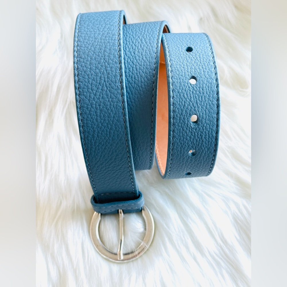 BRAVE Leather - Baby Blue Pebble Leather - Silver